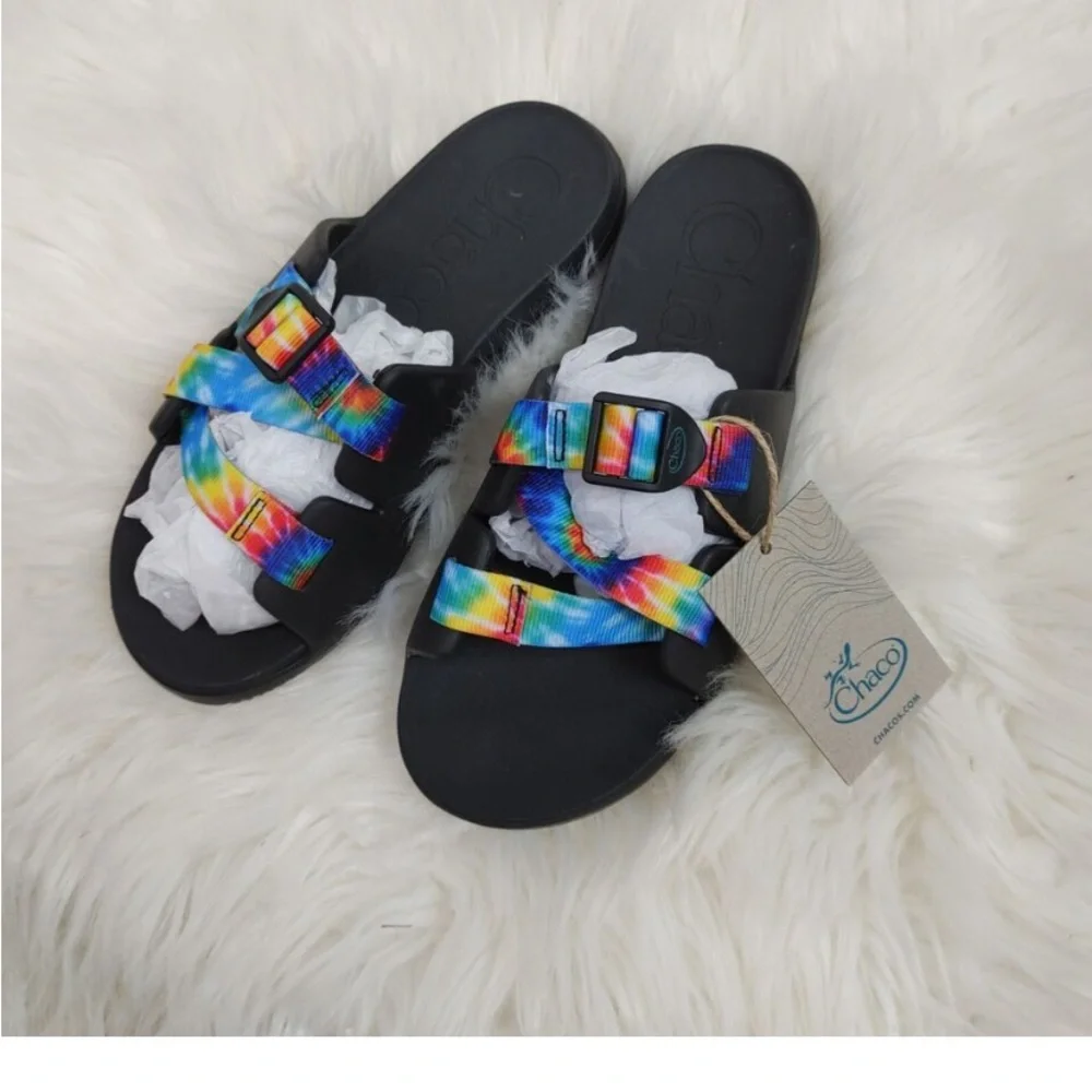 Chaco rainbow Chillo unisex slide’s excellent for water activities new size 4